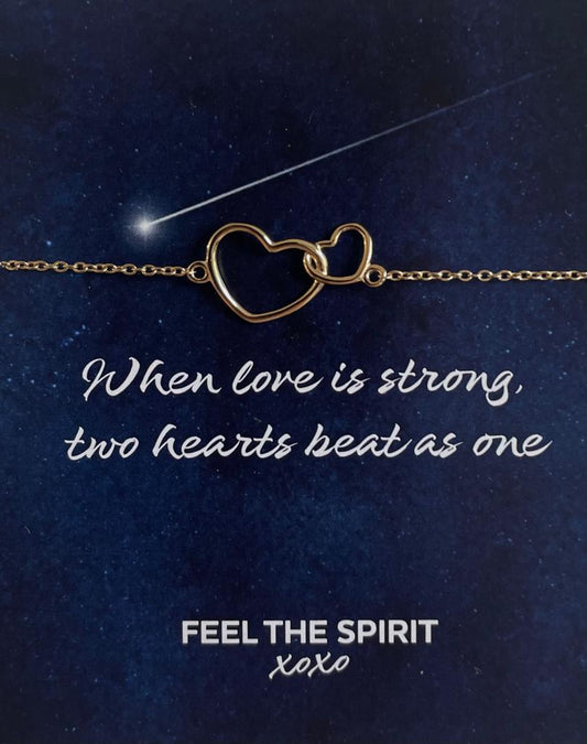 Feel the Spirit Armband Two Hearts Gold-Plated XB005G-1