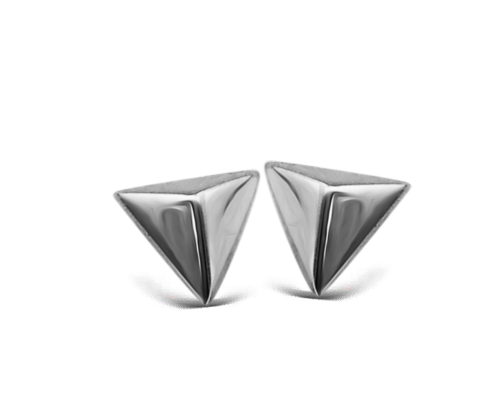 Oorbellen Piramide 3D Zilver JE001S-0