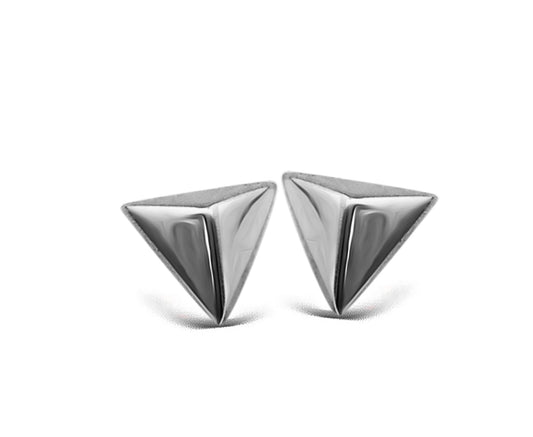 Oorbellen Piramide 3D Zilver JE001S-0