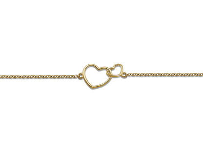 Feel the Spirit Armband Two Hearts Gold-Plated XB005G-0
