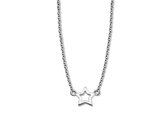 Ketting met Open Ster Zilver XN003S-0