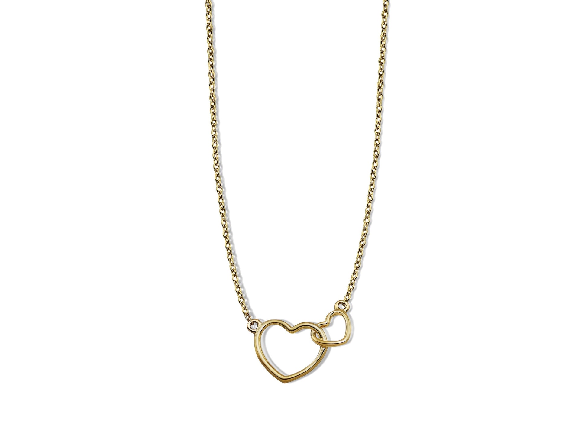Ketting Twee Hartjes Goudkleur XN005G-0
